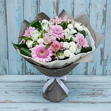 Букет цветов из:  Герберы, Альстромерии и Хризантемы #REPLACE_PRED# Горетово