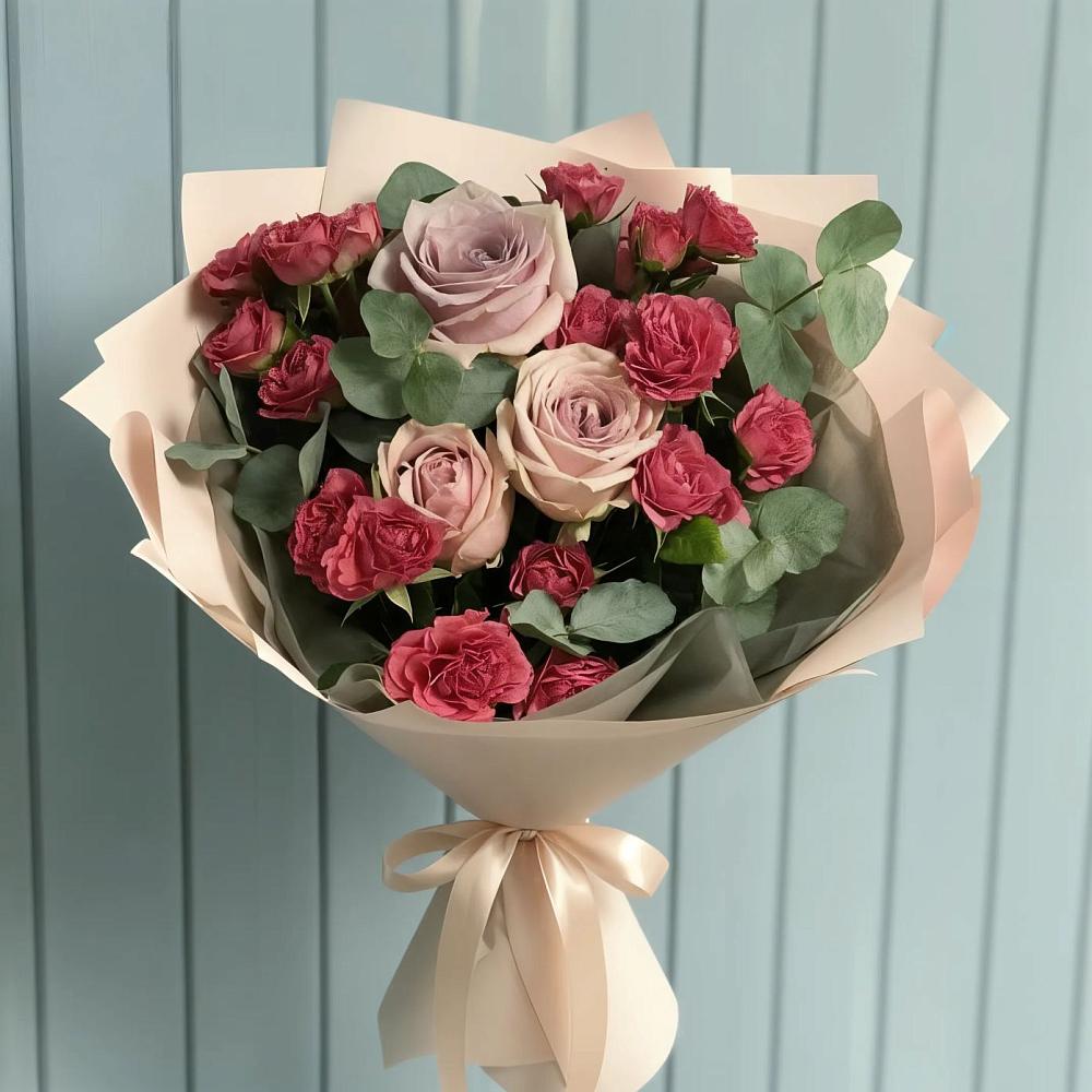 Букет цветов из: Гвоздики и Розы в Горетово