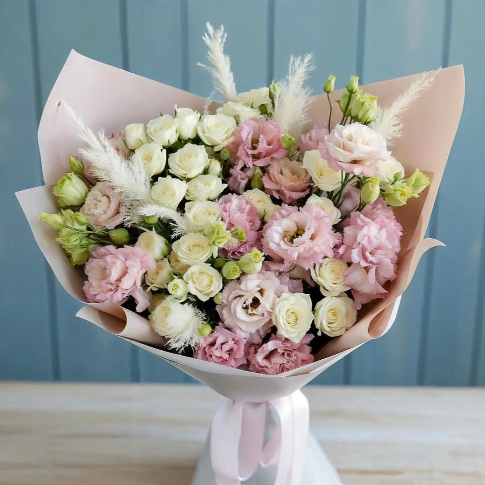 Букет цветов из: Альстромерии и Розы в Горетово