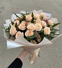 Букет Кремовые розы Латте в Горетово