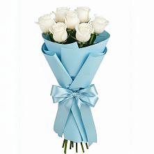 Букет 7 белых роз Проуд в Горетово