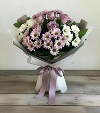 Букет цветов из:  Хризантемы и Розы #REPLACE_PRED# Горетово