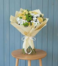 Букет цветов из:  Хризантемы и Розы в Горетово