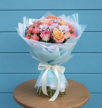 Букет цветов из:  Хризантемы и Розы в Горетово