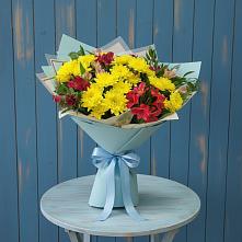 Букет цветов из:  Альстромерии и Хризантемы #REPLACE_PRED# Горетово
